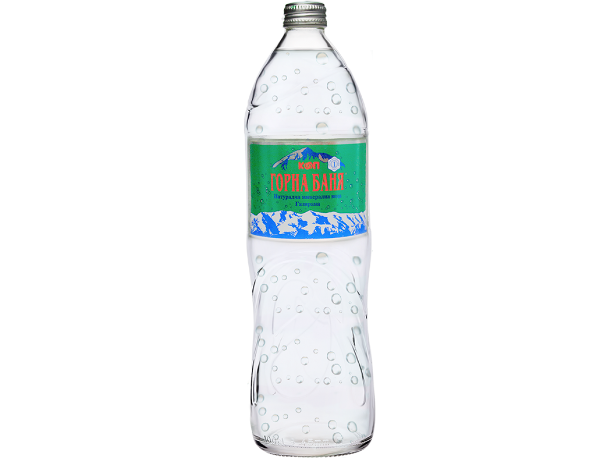 Газирана вода, стъклена бутилка - 1.00 L